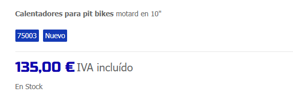 CALENTADORES PIT BIKE 10" - Image 2