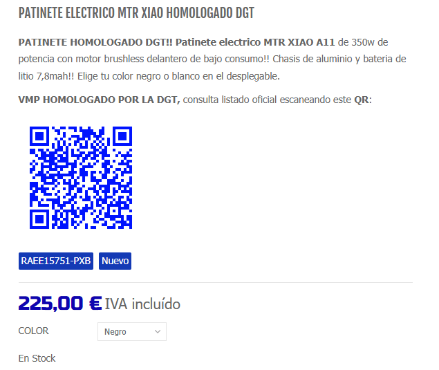 Patinete eléctrico MTR XIAO HOMOLOGADO DGT - Imagen 4