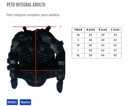 Peto integral adulto