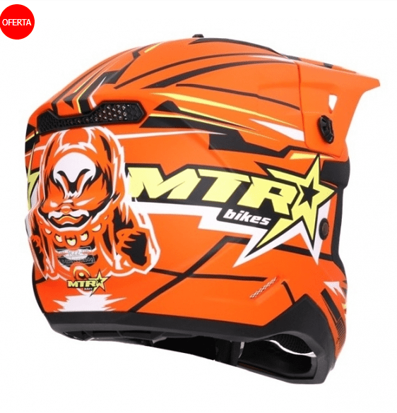 Casco shiro MTR MX-308 Naranja - Imagen 2