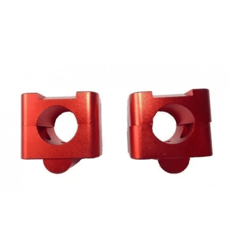 Adaptador manillar 28 cnc rojo
