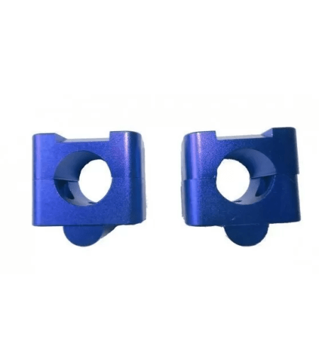 Adaptador manillar 28 cnc azul