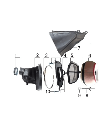 Caja de filtro de aire completa 250/450cc